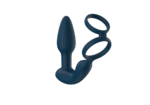 The Dinah prostate massager, an advanced ejaculation toy, features 10+10 vibration modes, a cock ring for stamina control, and a main body rowing function for enhanced prostate stimulation. Made from body-safe silicone and ABS.
