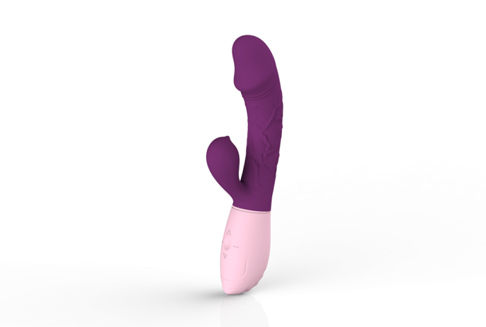 The rabbit vibrator Valentina with 5 vibration modes and 5 intensity levels, designed for dual stimulation and ultimate pleasure. Made from food-grade silicone and ABS for a soft, body-safe, and comfortable experience.